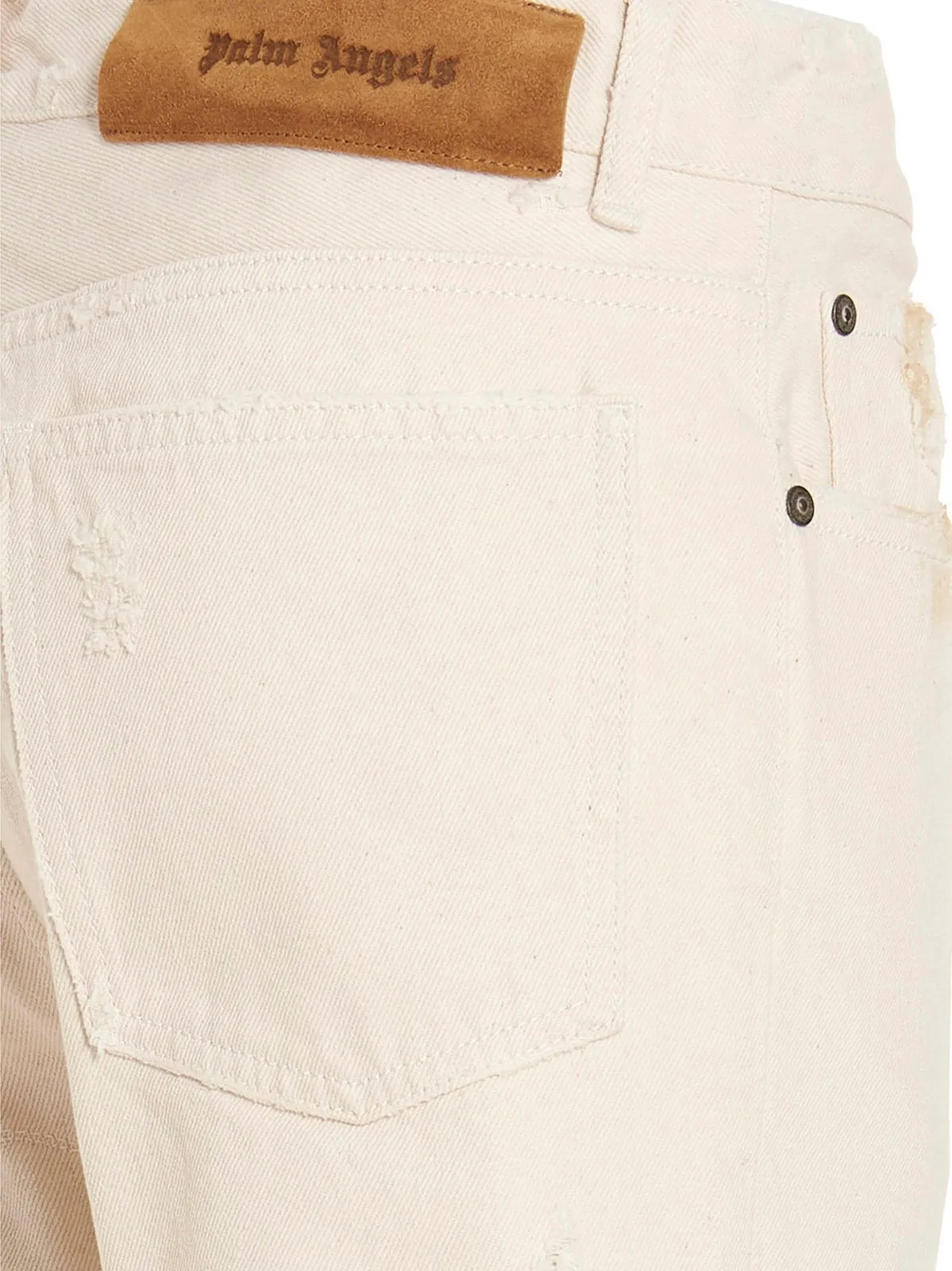 Palm Angels Palm Tree Patch Distressed Jeans