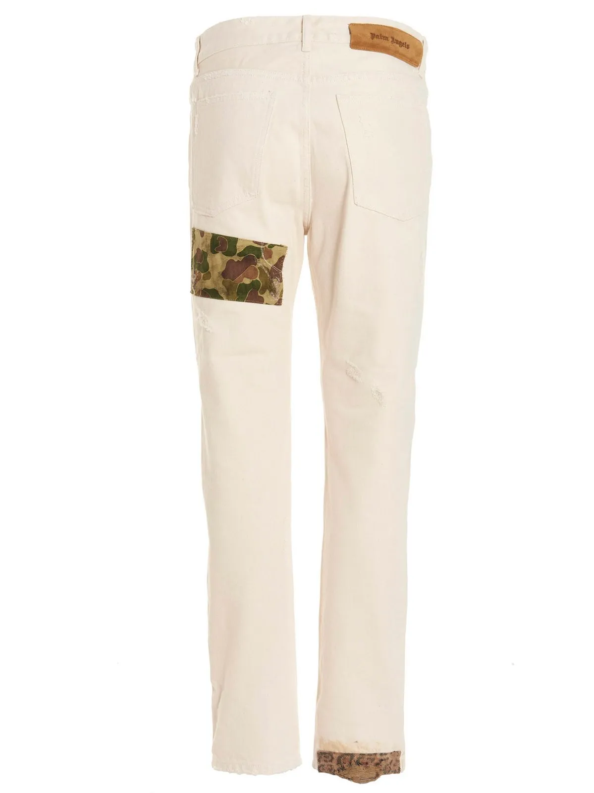 Palm Angels Palm Tree Patch Distressed Jeans
