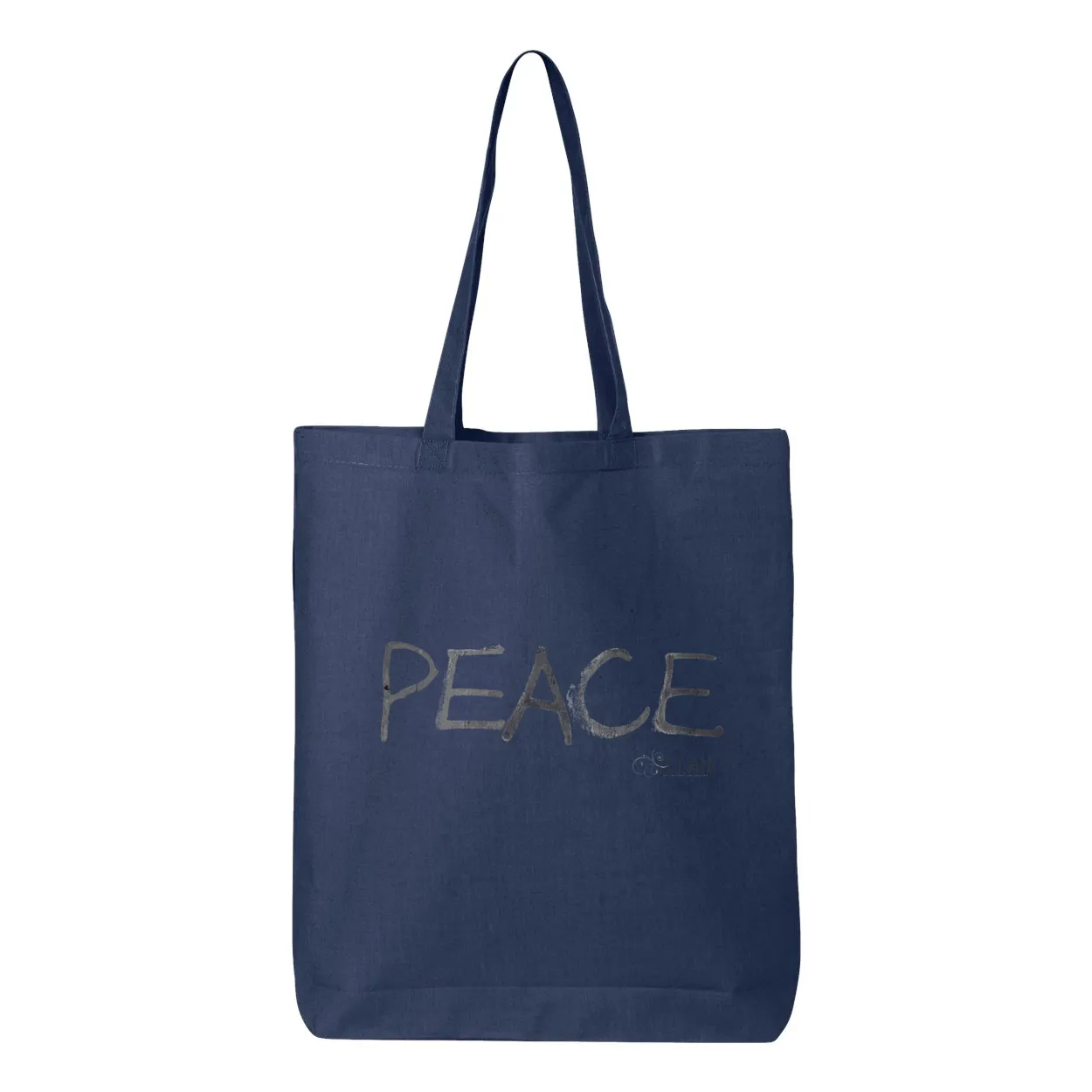 PEACE Gusseted Tote – Colorful Peace Message in 100% Cotton