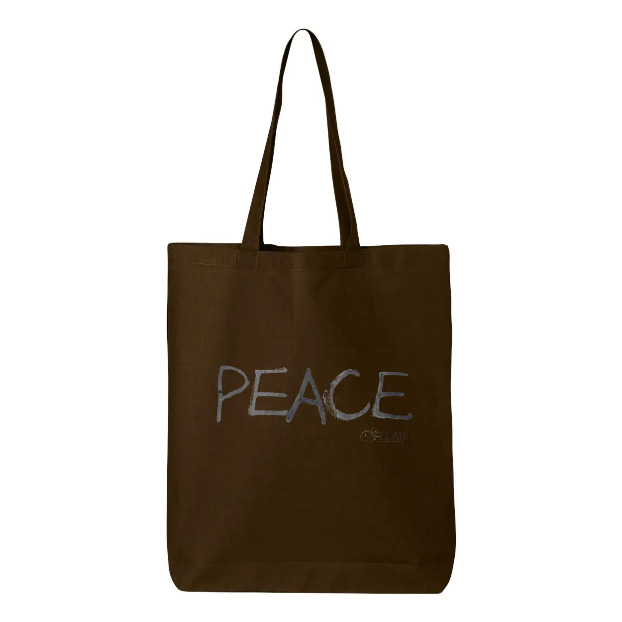 PEACE Gusseted Tote – Colorful Peace Message in 100% Cotton