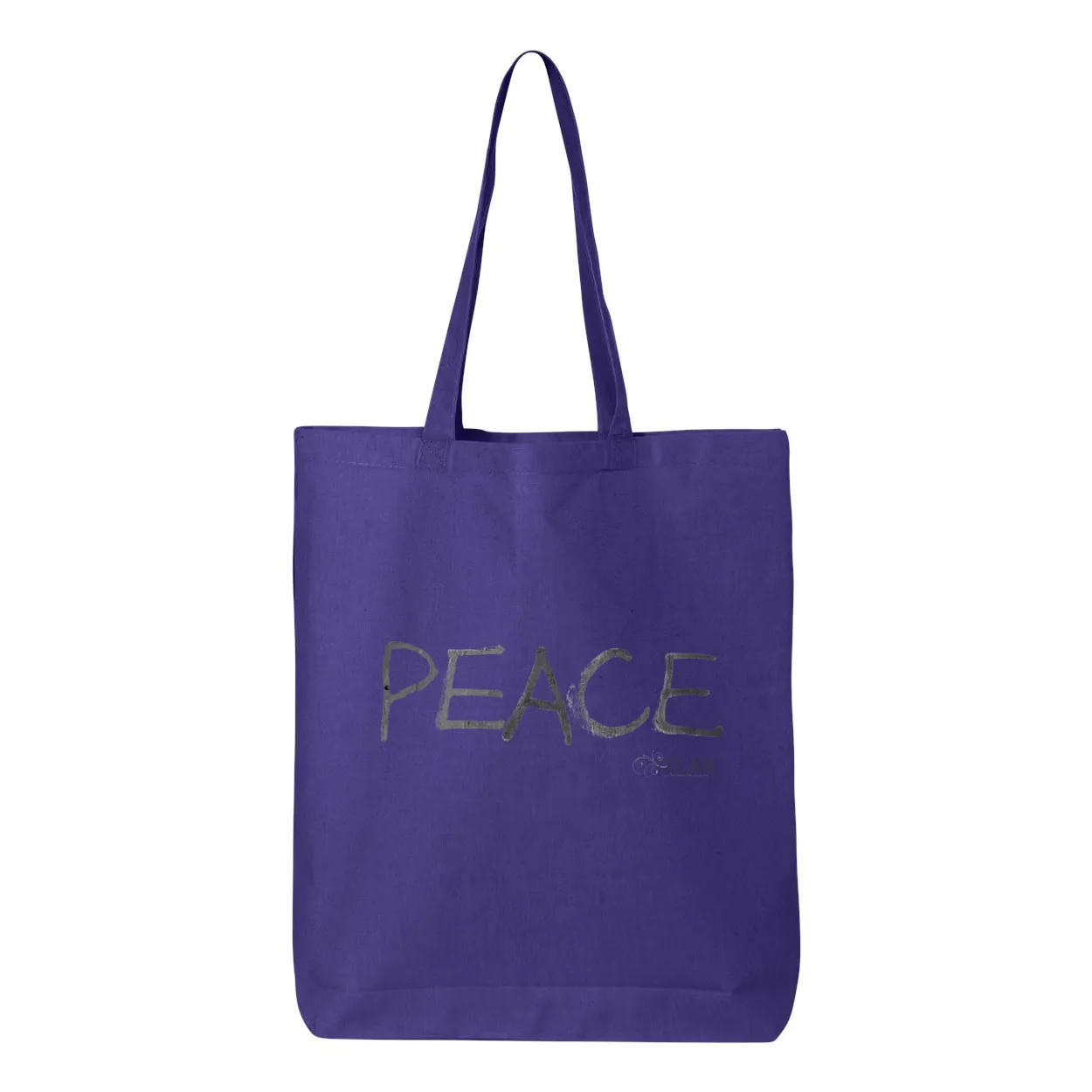 PEACE Gusseted Tote – Colorful Peace Message in 100% Cotton