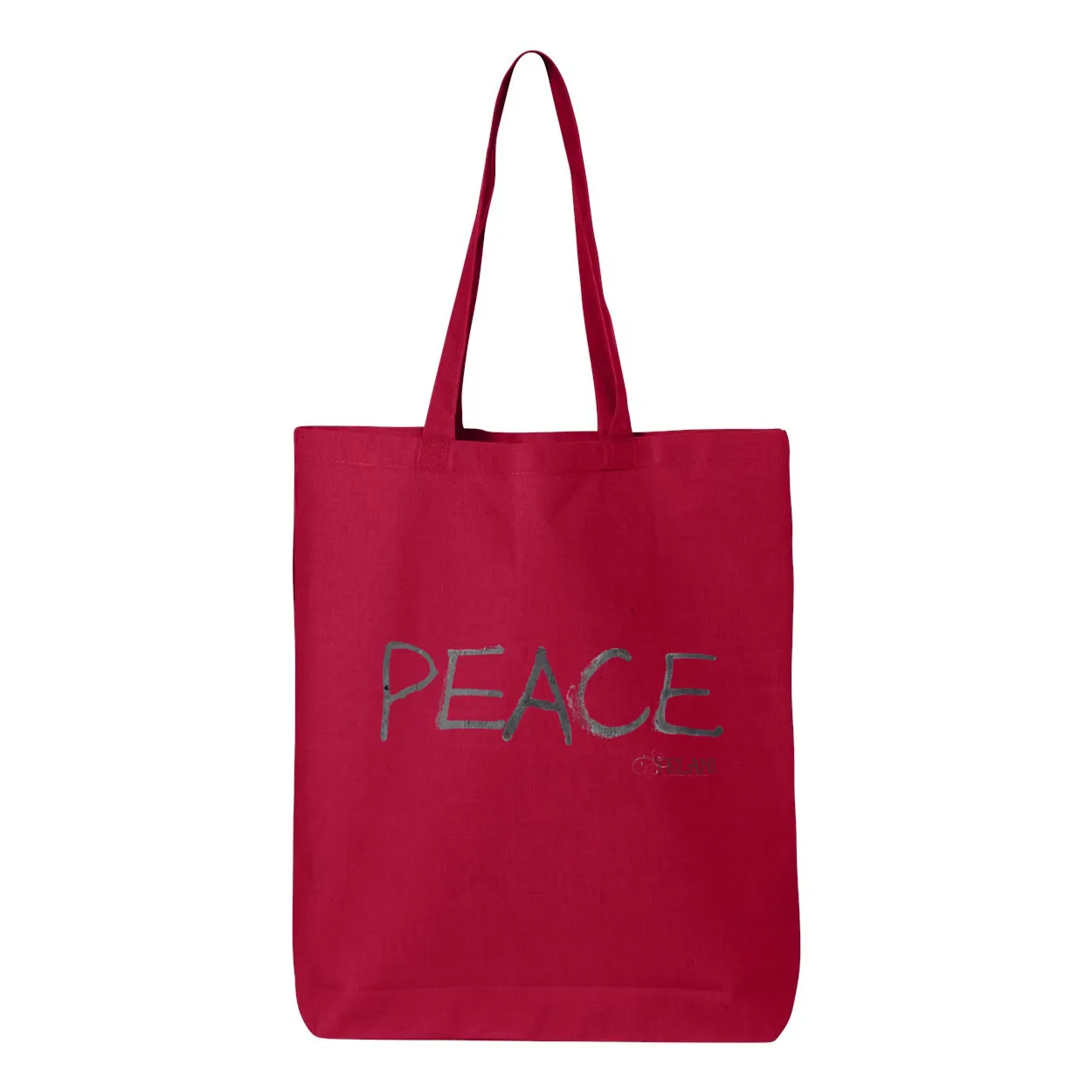 PEACE Gusseted Tote – Colorful Peace Message in 100% Cotton