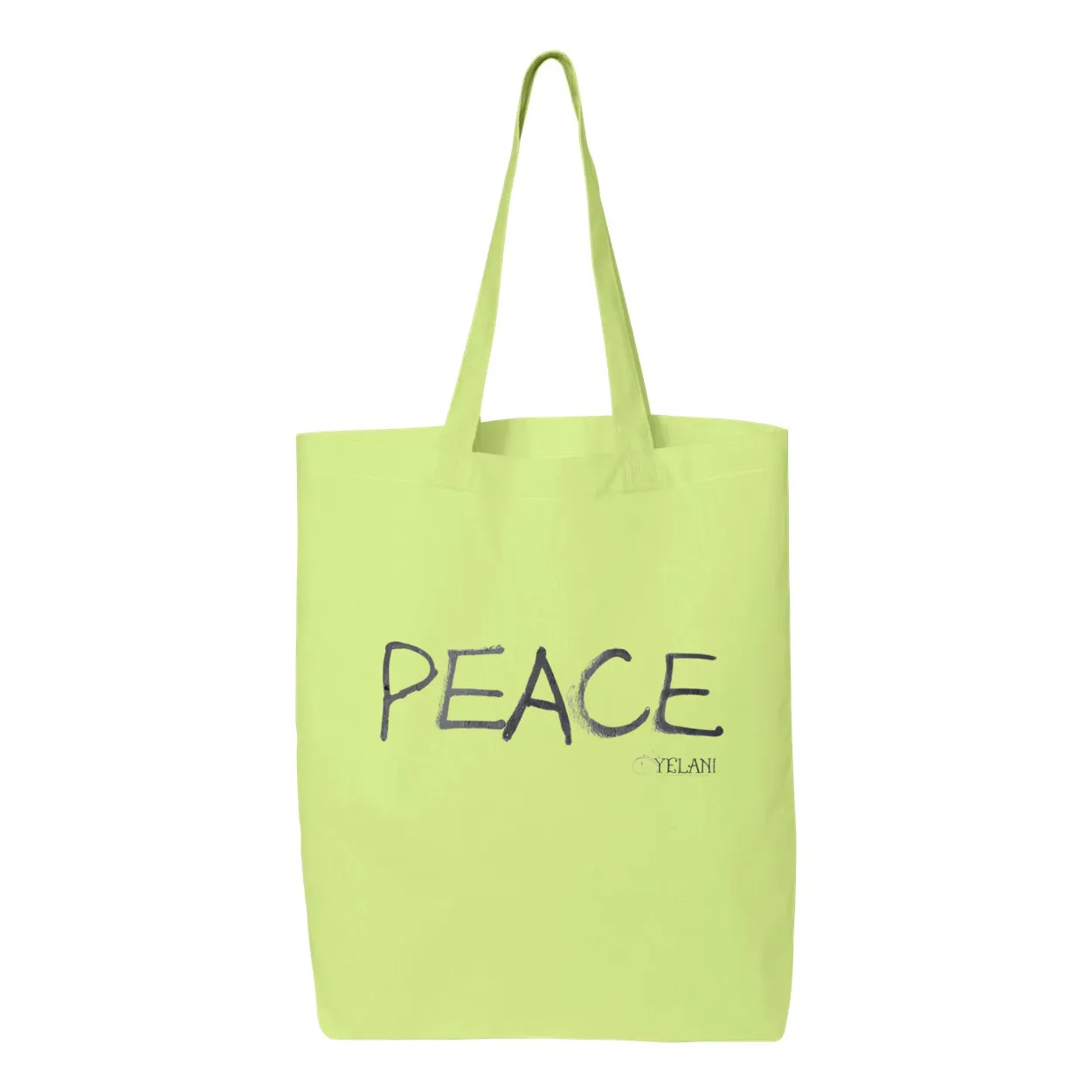 PEACE Gusseted Tote – Colorful Peace Message in 100% Cotton