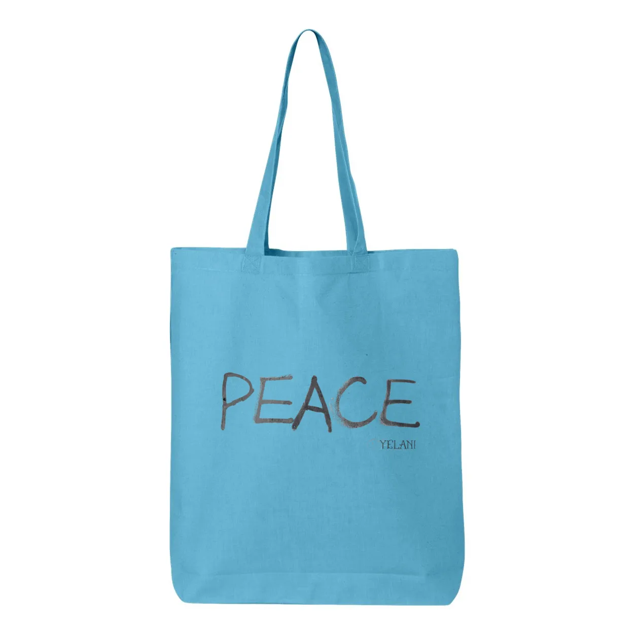 PEACE Gusseted Tote – Colorful Peace Message in 100% Cotton