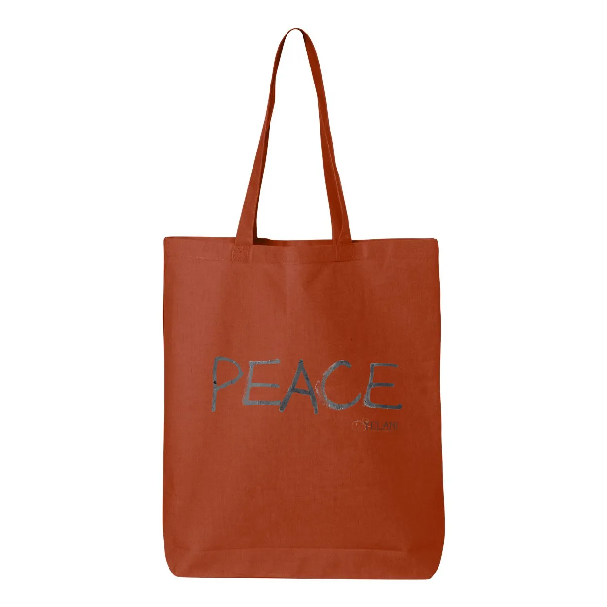 PEACE Gusseted Tote – Colorful Peace Message in 100% Cotton