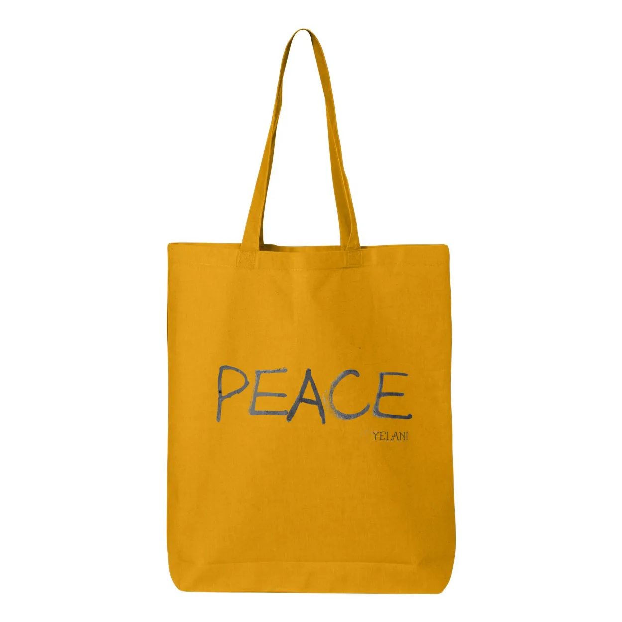 PEACE Gusseted Tote – Colorful Peace Message in 100% Cotton