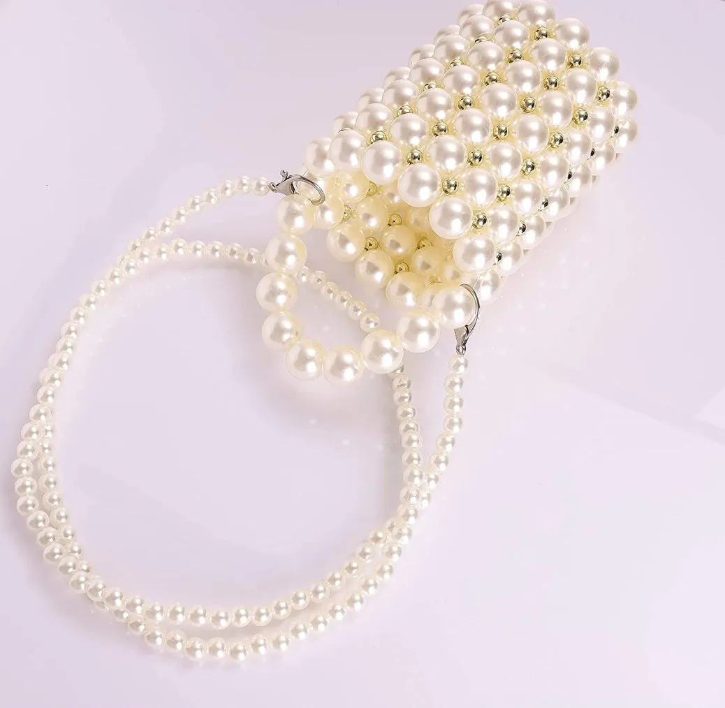 Pearla Bucket- Beaded Wristlet Bag (Ships in 3 days)