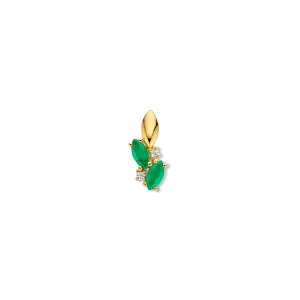 Pendentif motif - Or Jaune, Diamants et Emeraude (067215EA)