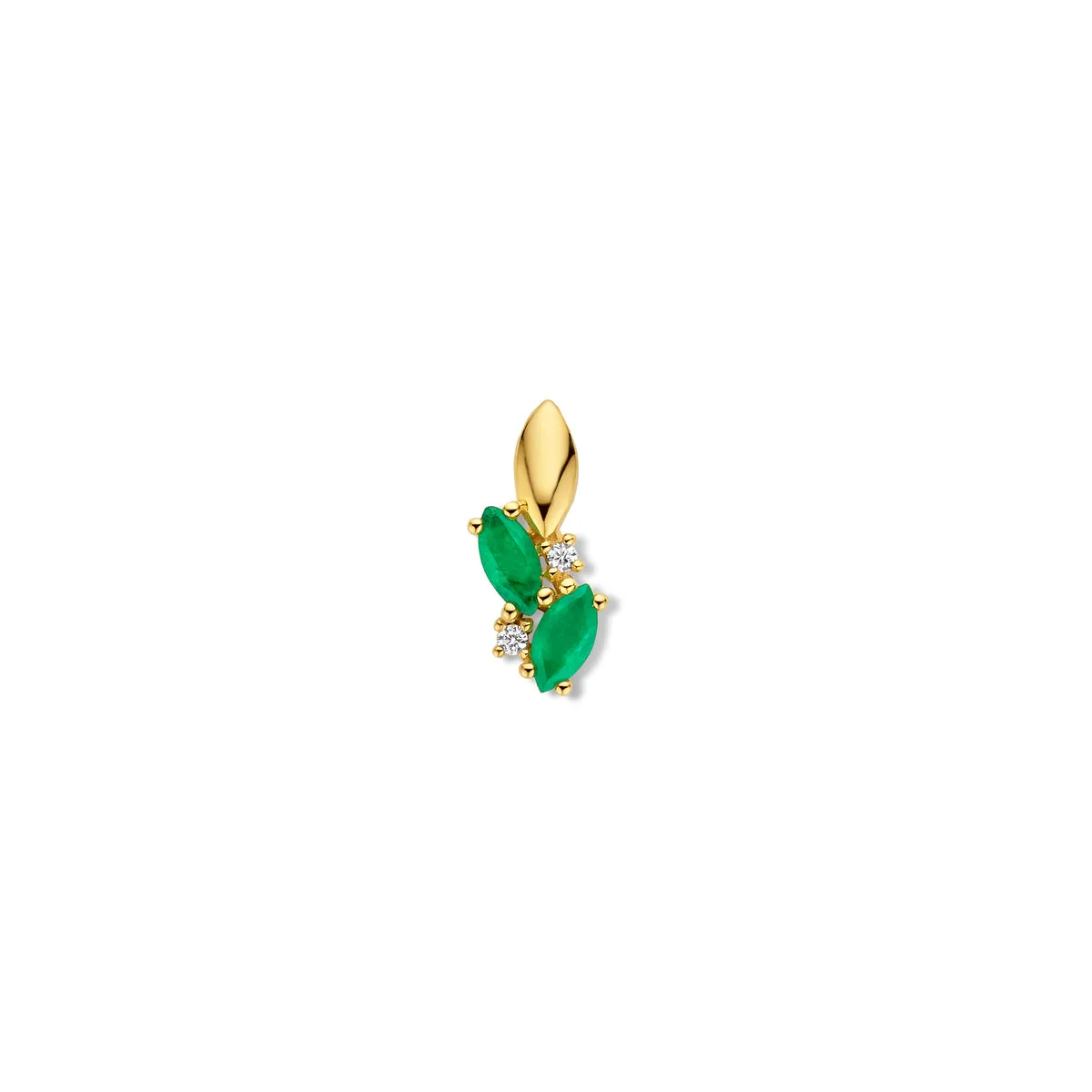 Pendentif motif - Or Jaune, Diamants et Emeraude (067215EA)