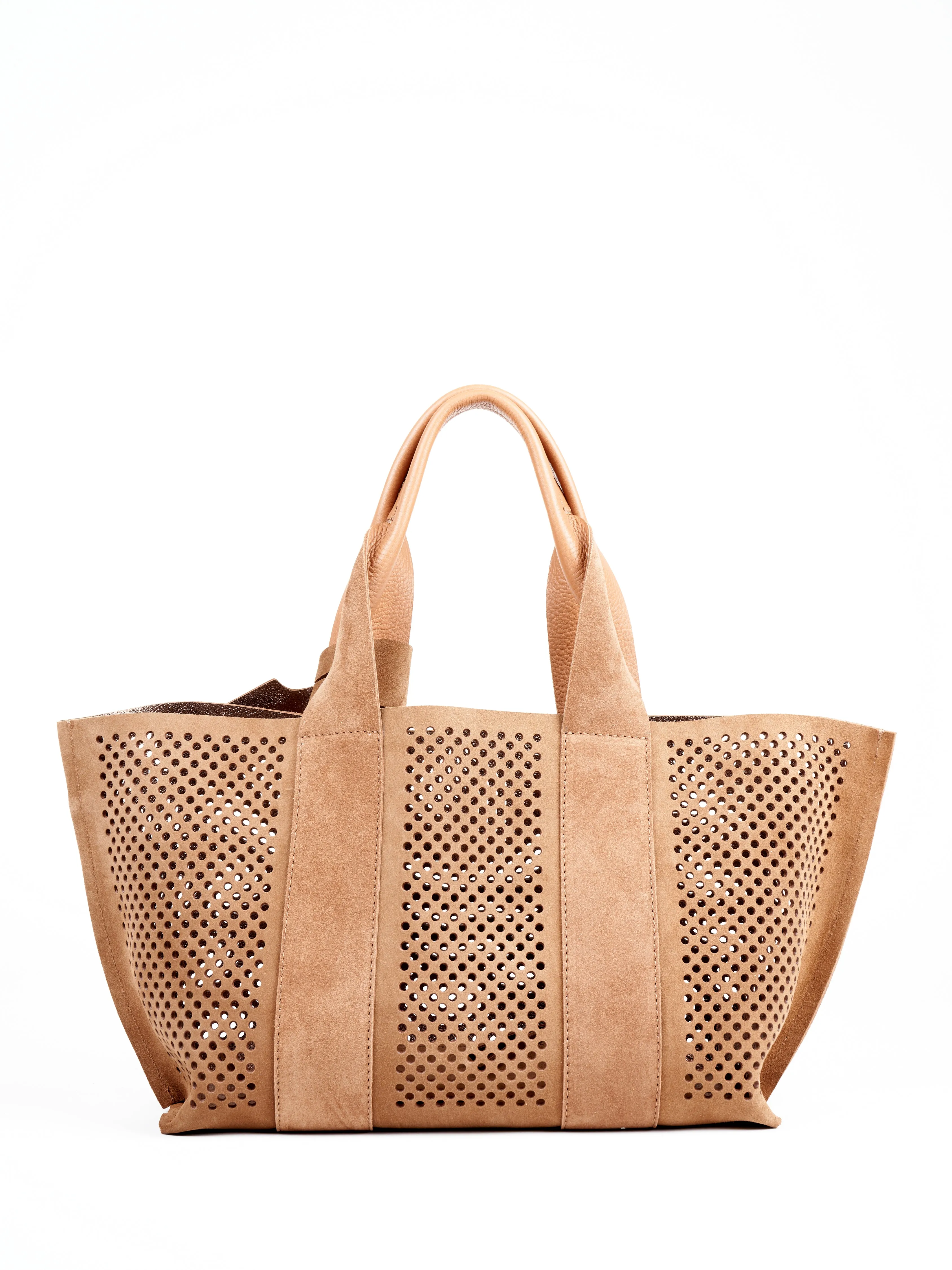 perfed tote - hazelnut castoro