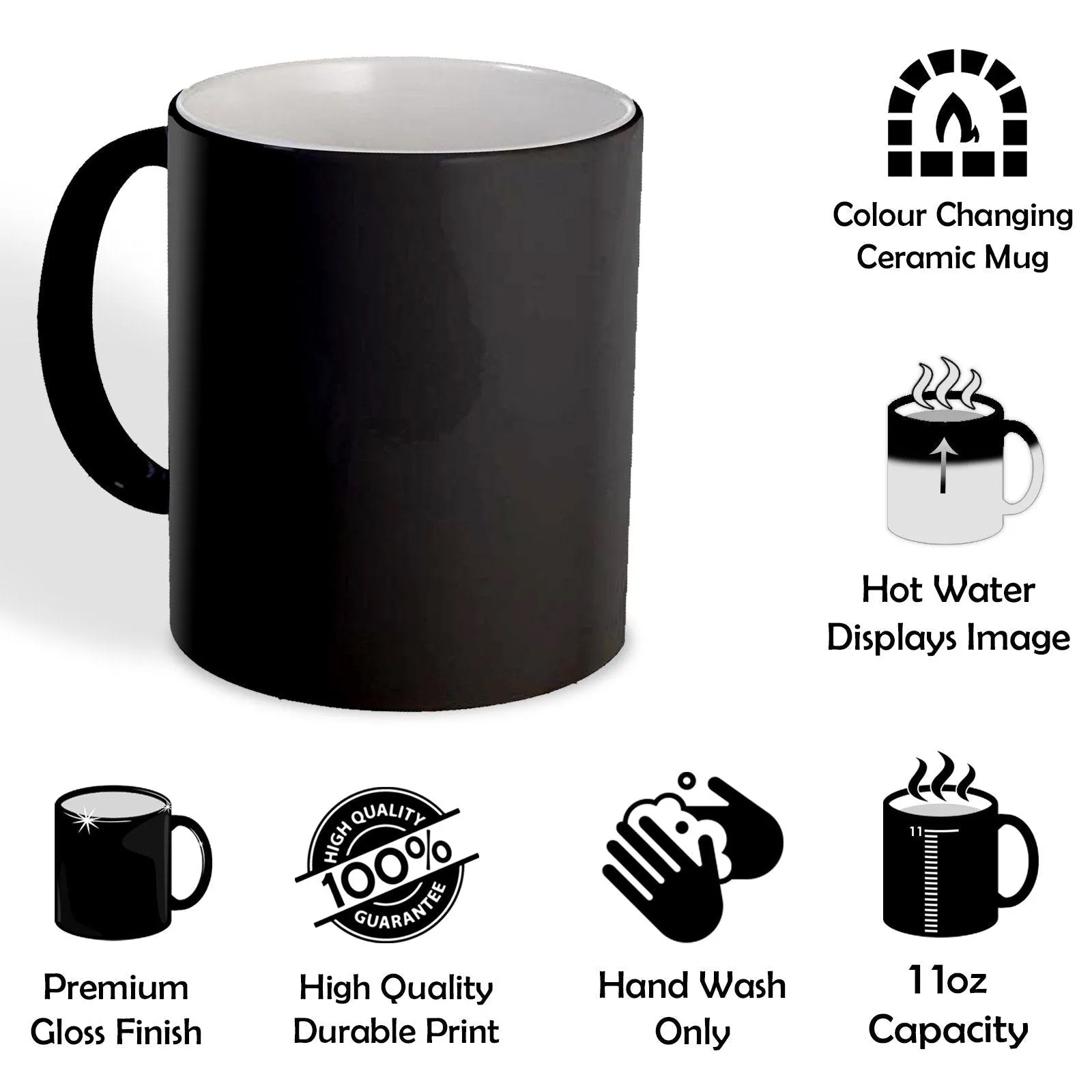 Personalised Mug with Stylish Text and Heart Glasses Rabbit