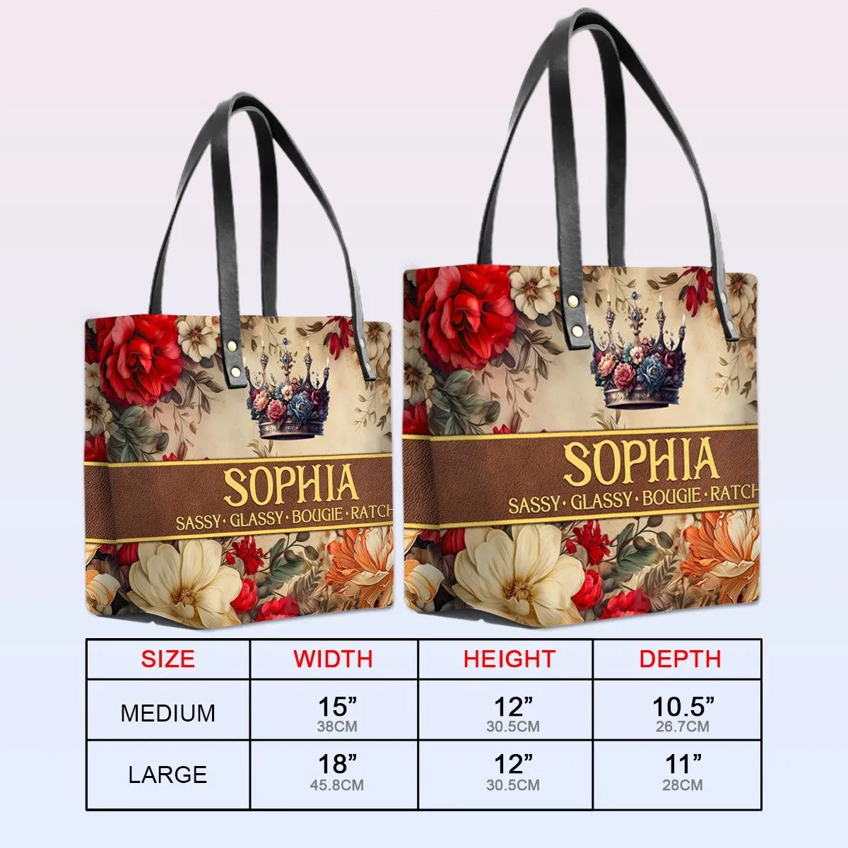 Personalized Leather Tote Bag with Bible Verses – Your Name, Your Faith, Your Style | CHRISTIANARTBAG Leather TOTE Bag