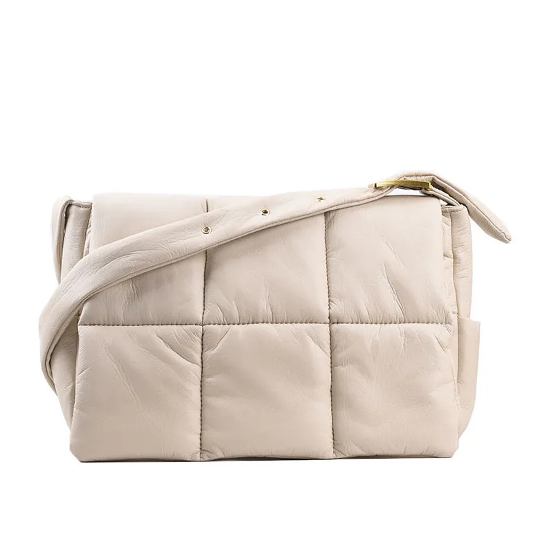 Plaid Solid Color Generous Personality Simple One-shoulder Messenger Bag
