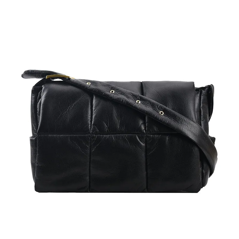 Plaid Solid Color Generous Personality Simple One-shoulder Messenger Bag