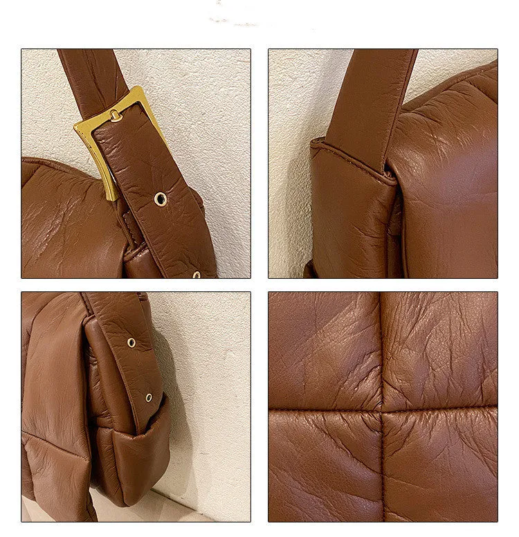 Plaid Solid Color Generous Personality Simple One-shoulder Messenger Bag