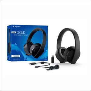 PlayStation 4 Gold Wireless Stereo Headset - Black (PS4)