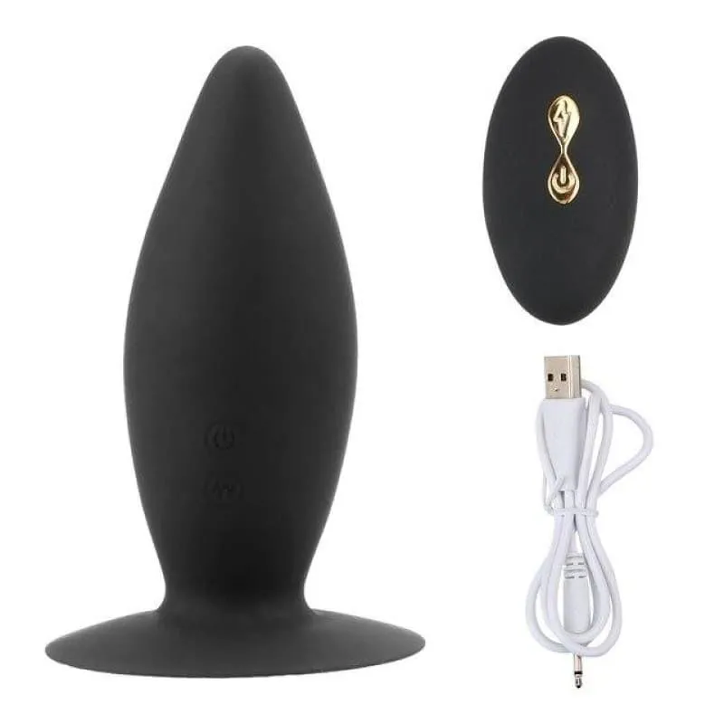 Plug Anal Vibrant Télécommander Simple Noir