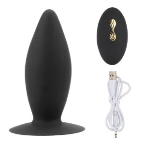 Plug Anal Vibrant Télécommander Simple Noir