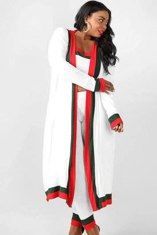 Plus Size Designer Colorblocked 3 Piece Set