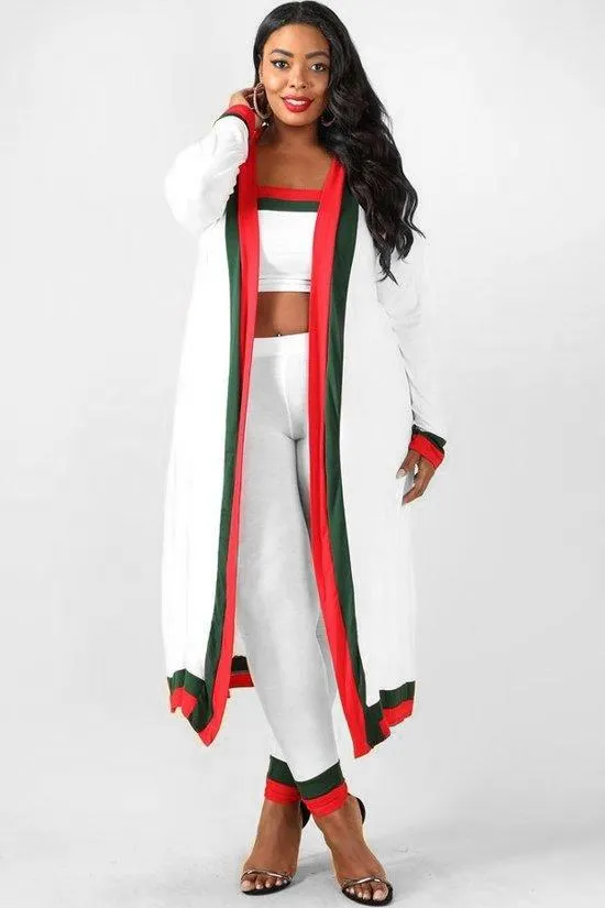 Plus Size Designer Colorblocked 3 Piece Set