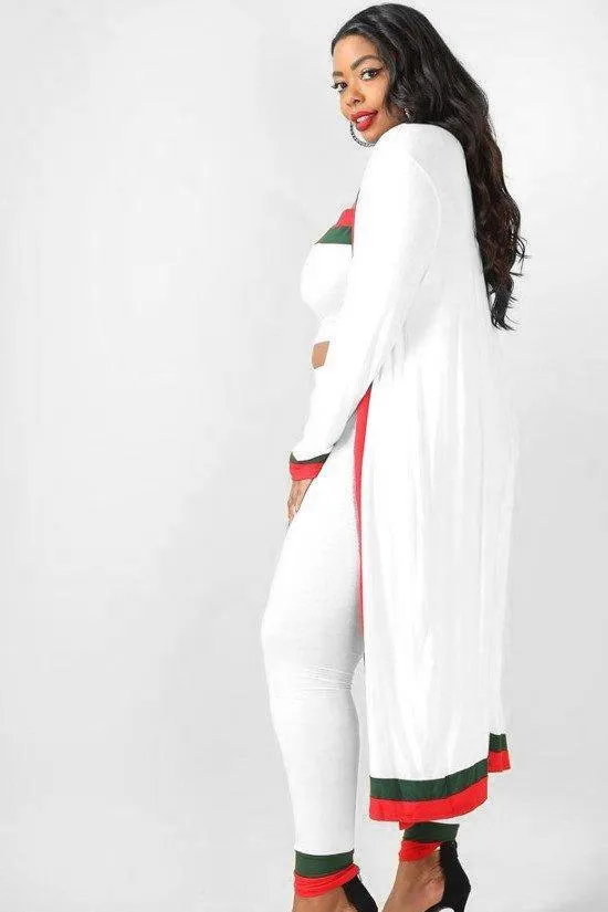 Plus Size Designer Colorblocked 3 Piece Set