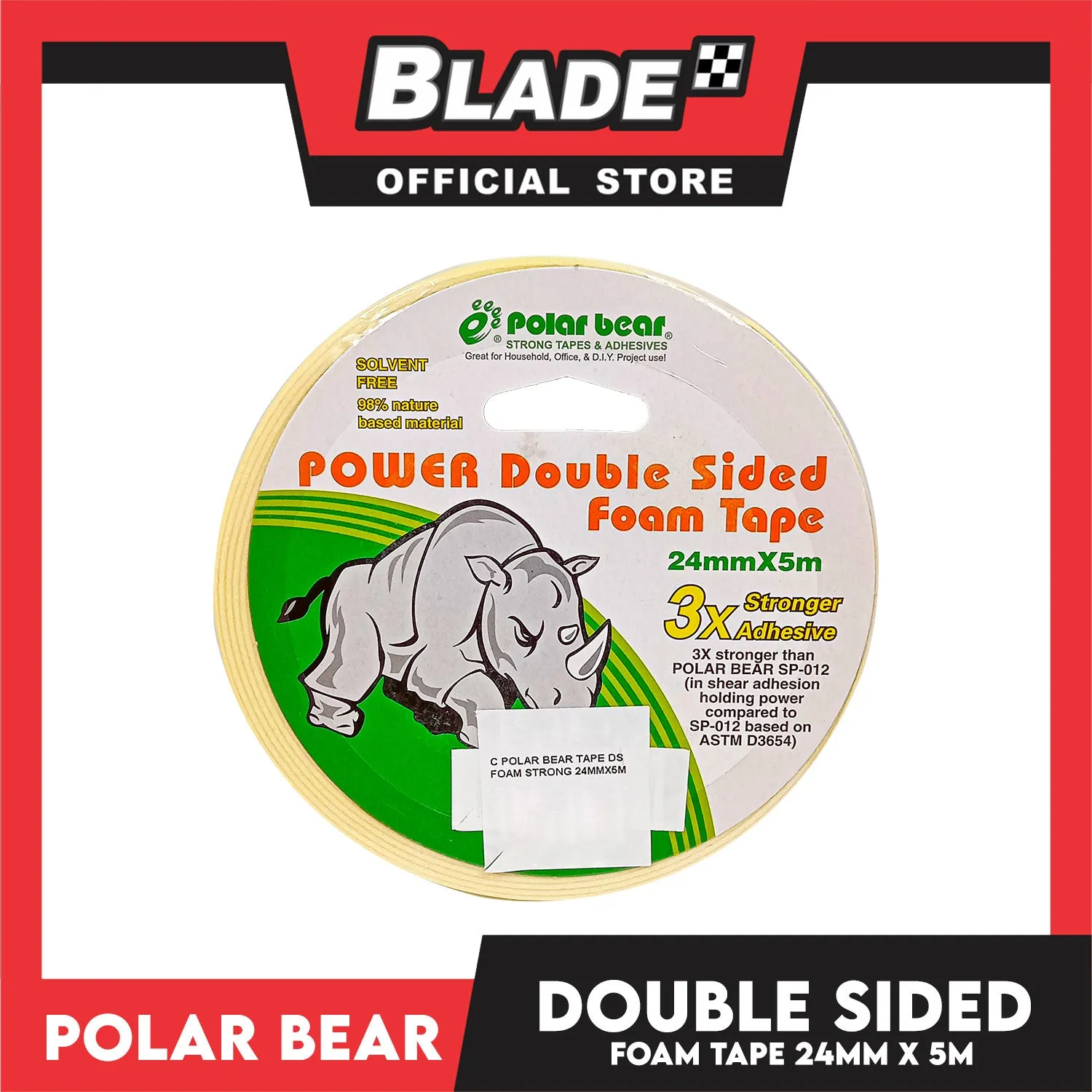 Polar Bear Power Double Sided Foam Tape 24mm x 5m SP1024