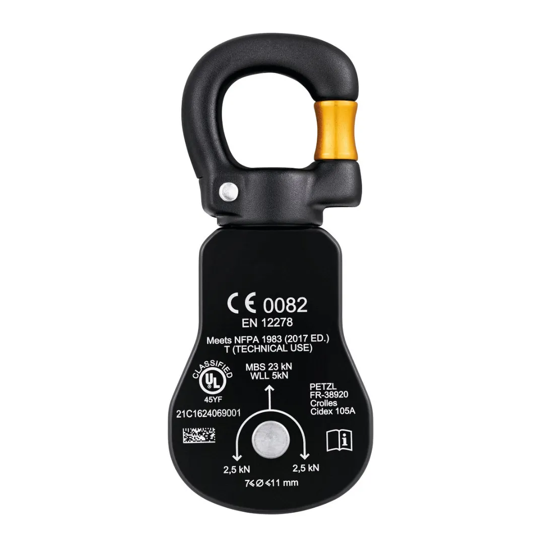 Polea simple con eslabón giratorio SPIN S1 OPEN - Petzl