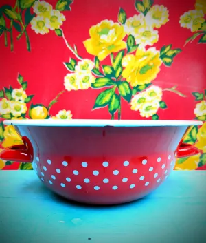 Polka red enamel