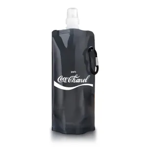 Portable Clear Water Bottle (Black) - Cola
