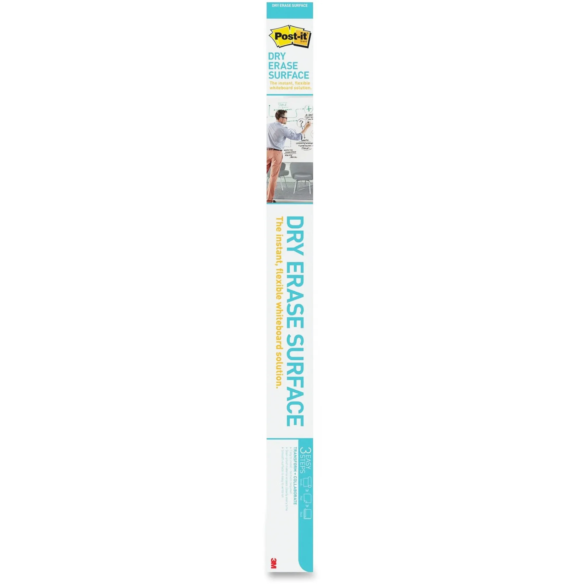 Post-it Self-Stick Dry Erase Film Surface, 48 x 36, White