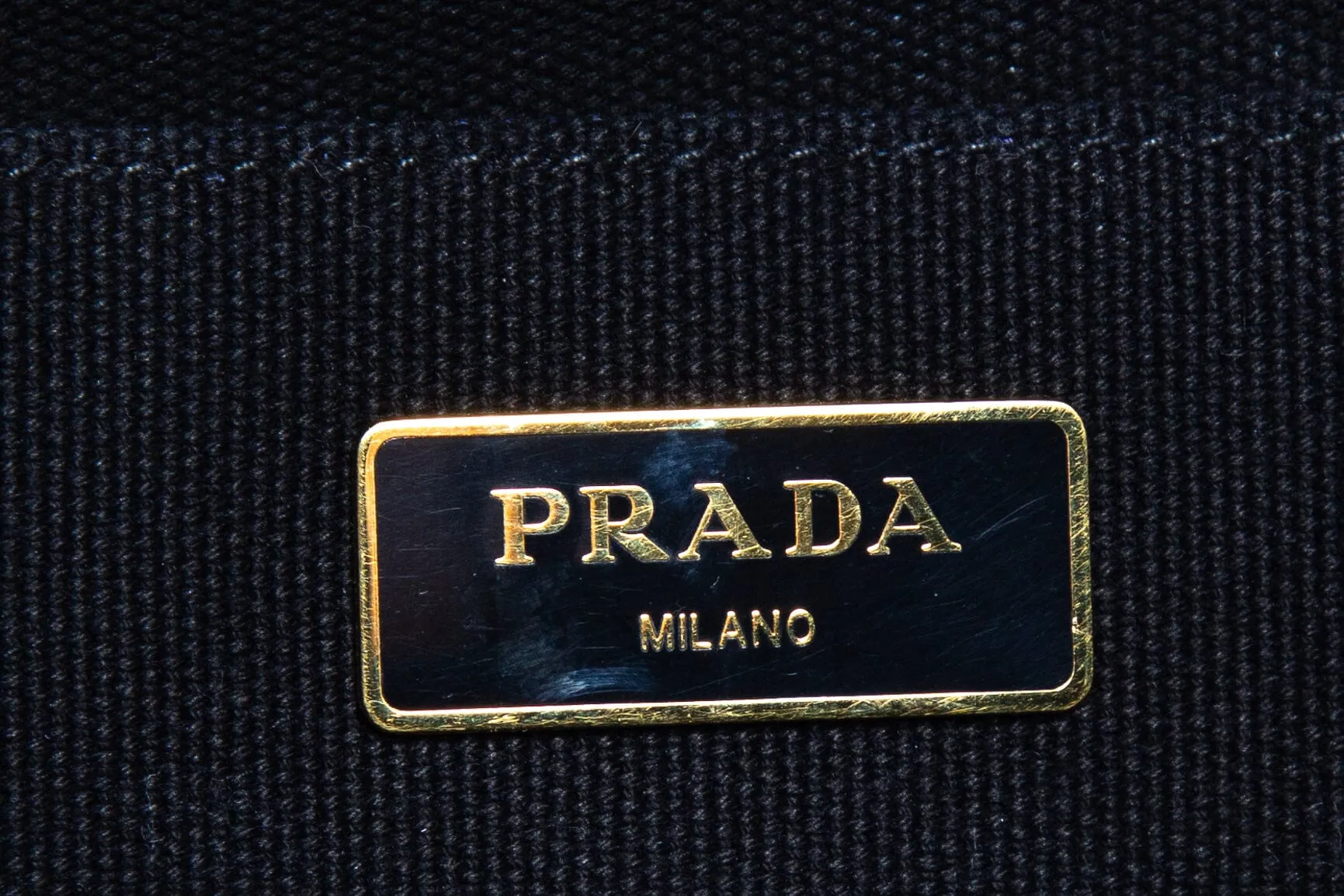 Prada Black Canvas Canapa Tote