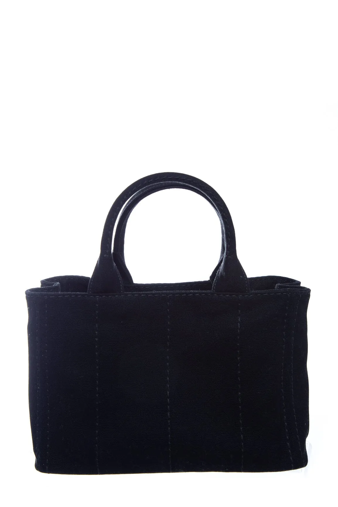 Prada Black Canvas Canapa Tote