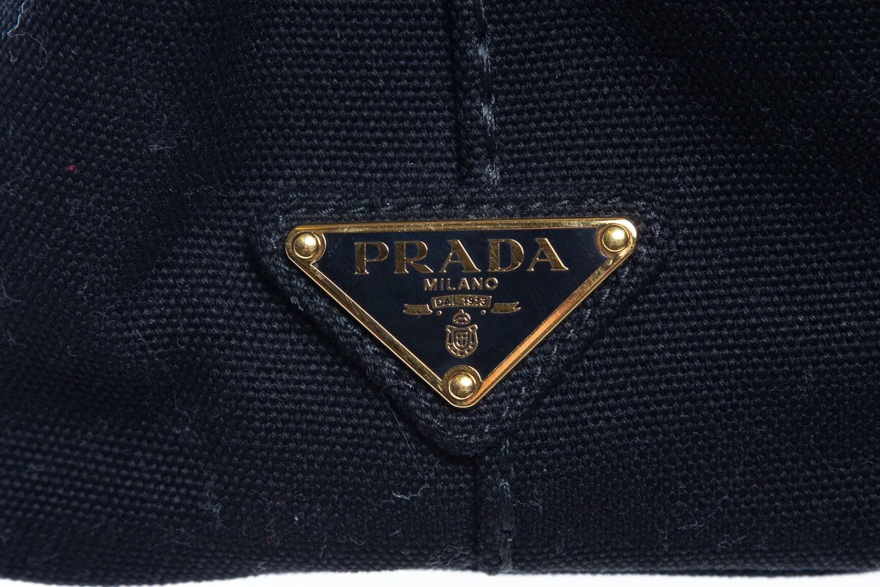 Prada Black Canvas Canapa Tote