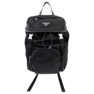 Prada Black Nylon Tessuto 2020 Backpack