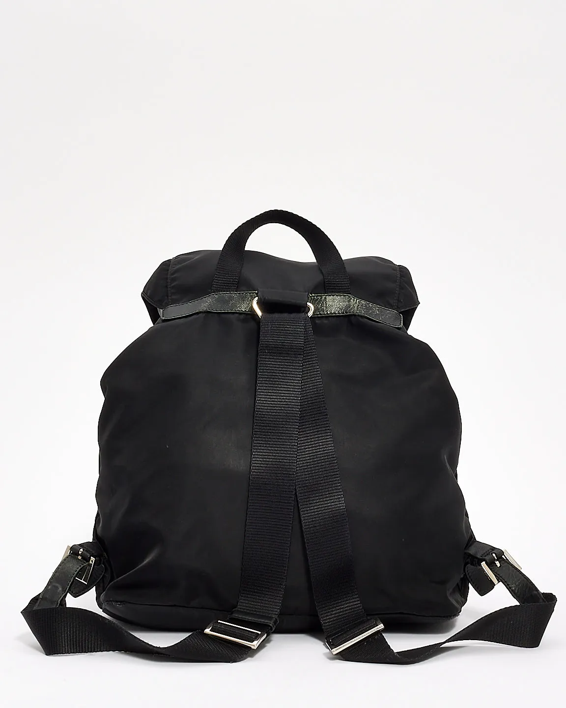 Prada Black Nylon Tessuto Drawstring Backpack