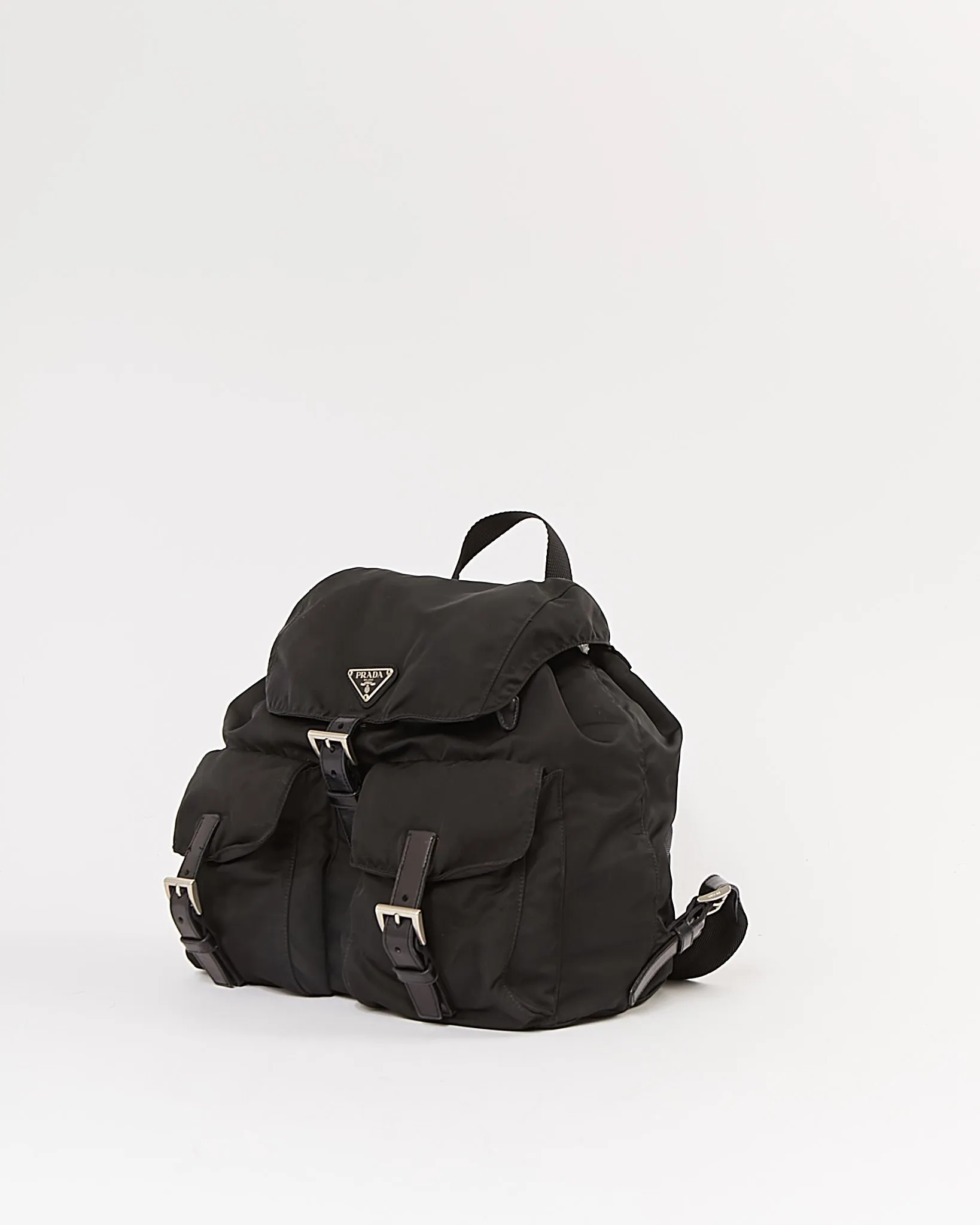 Prada Black Nylon Tessuto Two Pockets Backpack