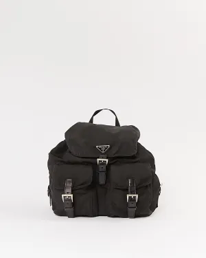 Prada Black Nylon Tessuto Two Pockets Backpack