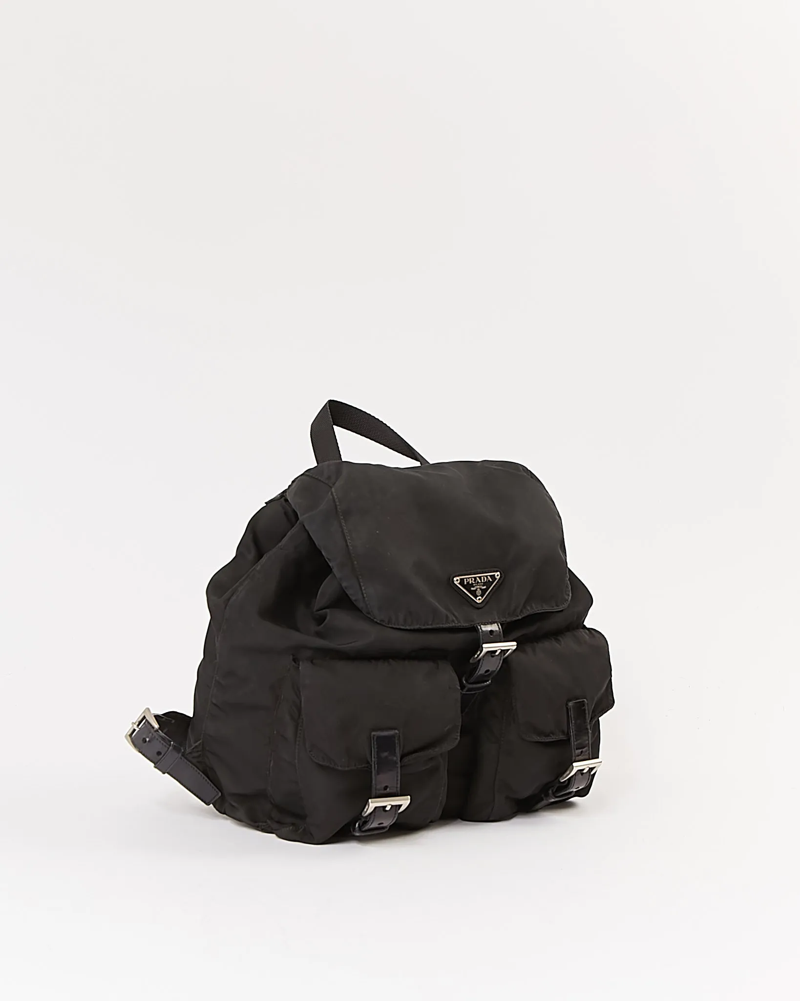 Prada Black Nylon Tessuto Two Pockets Backpack