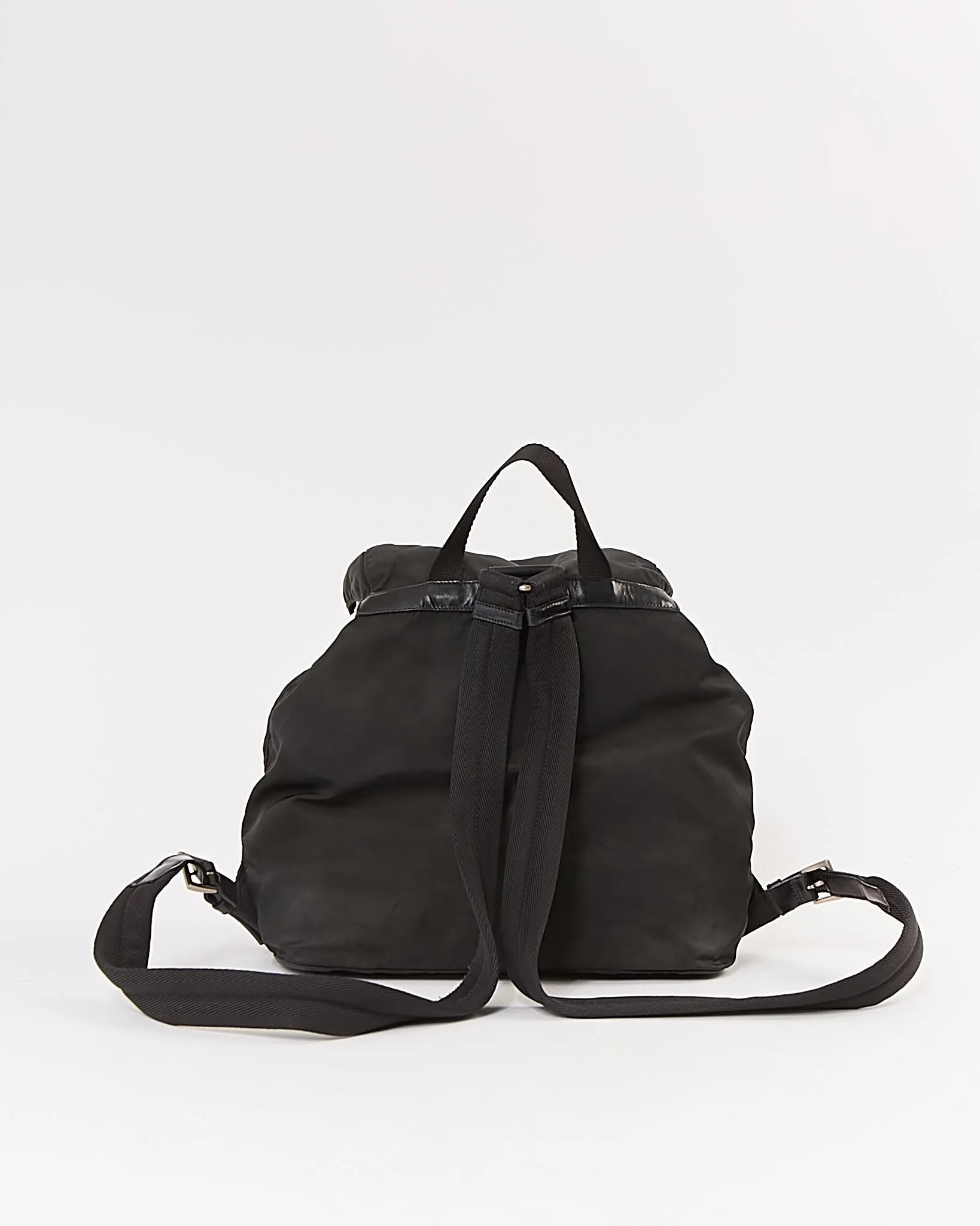 Prada Black Nylon Tessuto Two Pockets Backpack