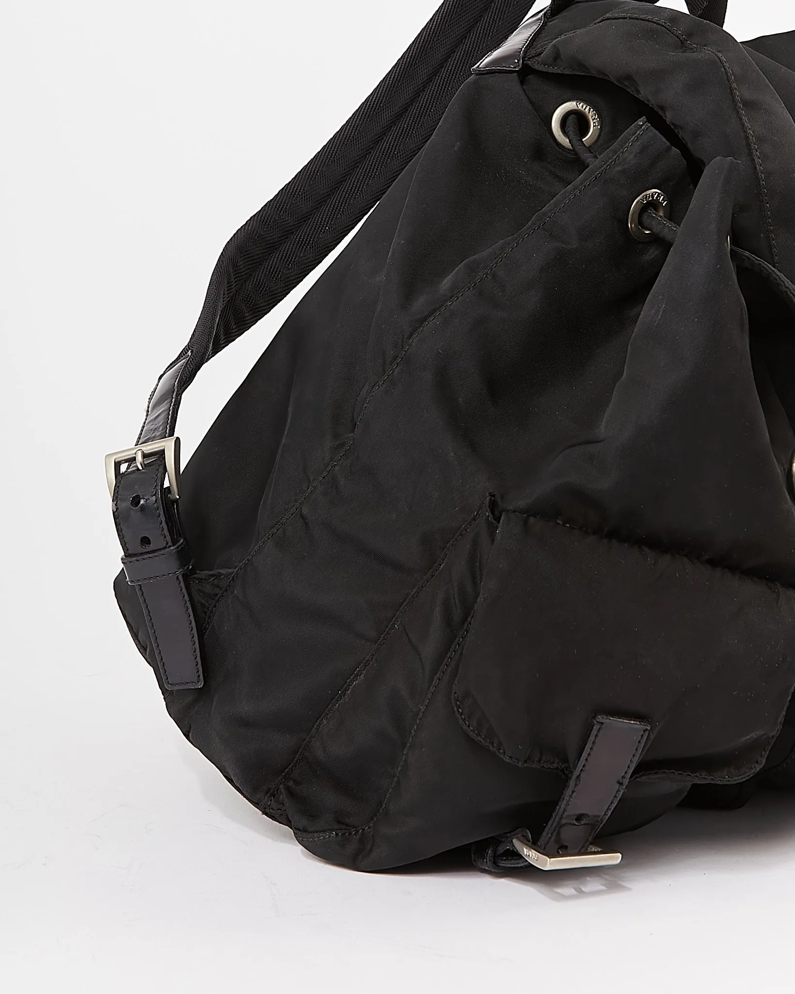 Prada Black Nylon Tessuto Two Pockets Backpack