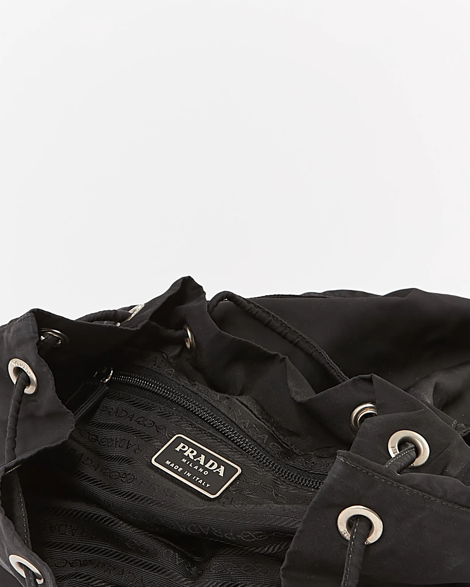 Prada Black Nylon Tessuto Two Pockets Backpack