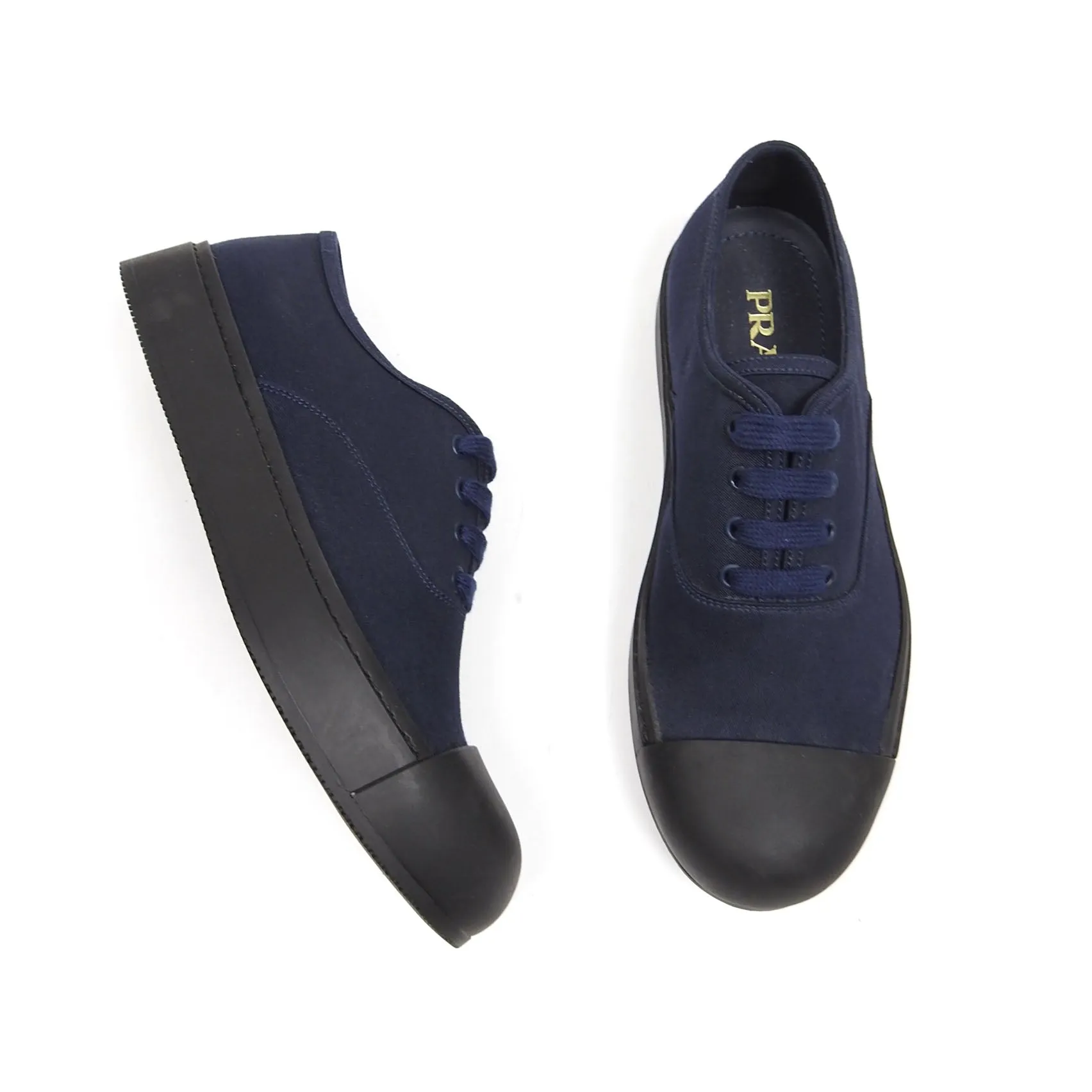 Prada Navy Shell Toe Sneaker Size 7.5