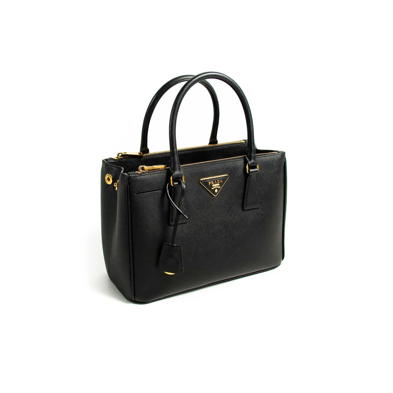 Prada Small Galleria Saffiano Double Zip Tote Bag