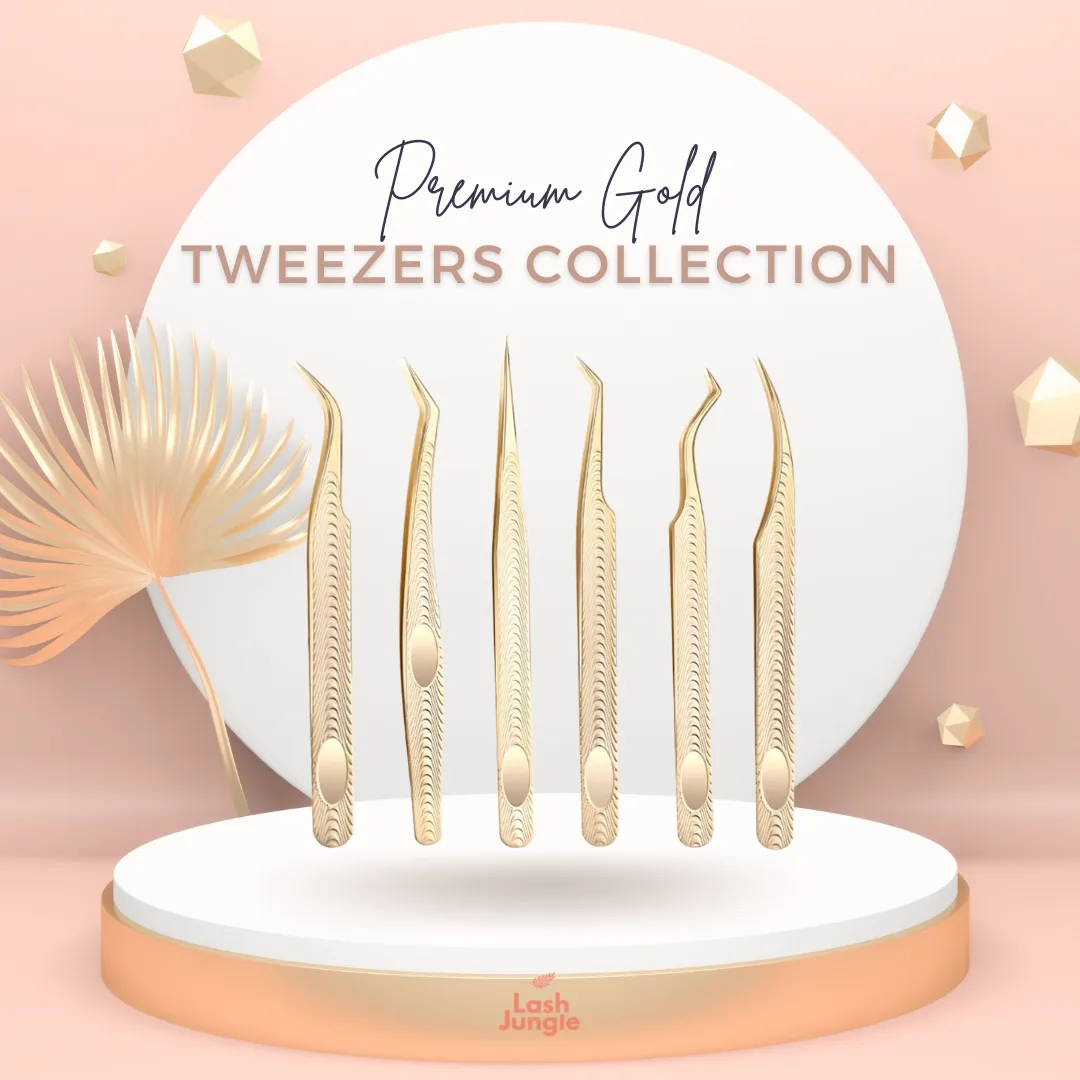 Premium Gold Tweezers - Straight