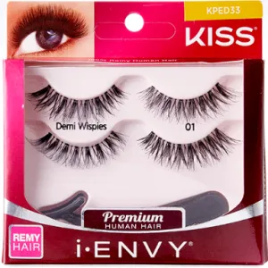Premium Human Hair Demi Wispies 01- 2Pairs Pack-KPED33