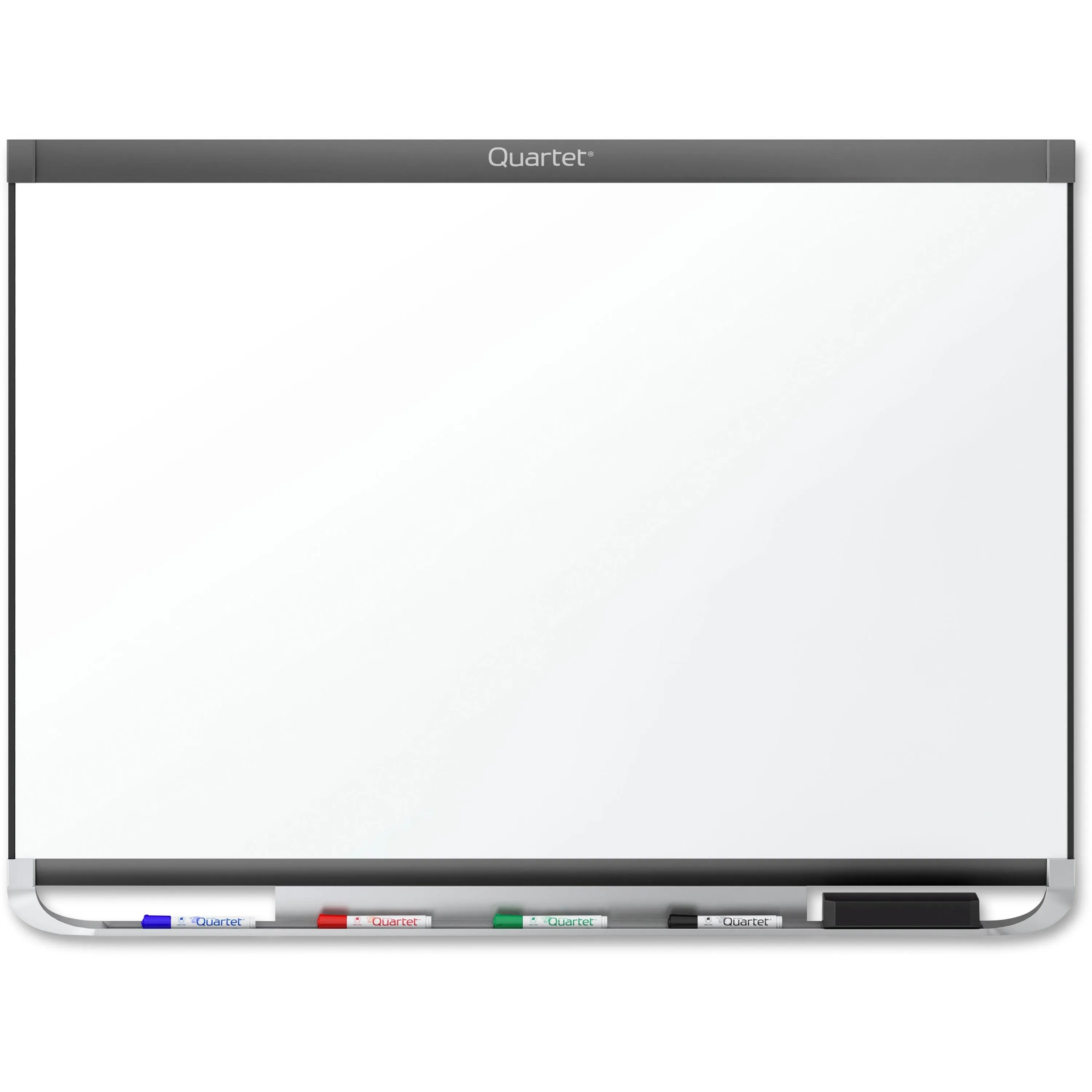 Quartet® Prestige® 2 DuraMax® Porcelain Magnetic Whiteboard, 6' x 4', Graphite Finish Frame
