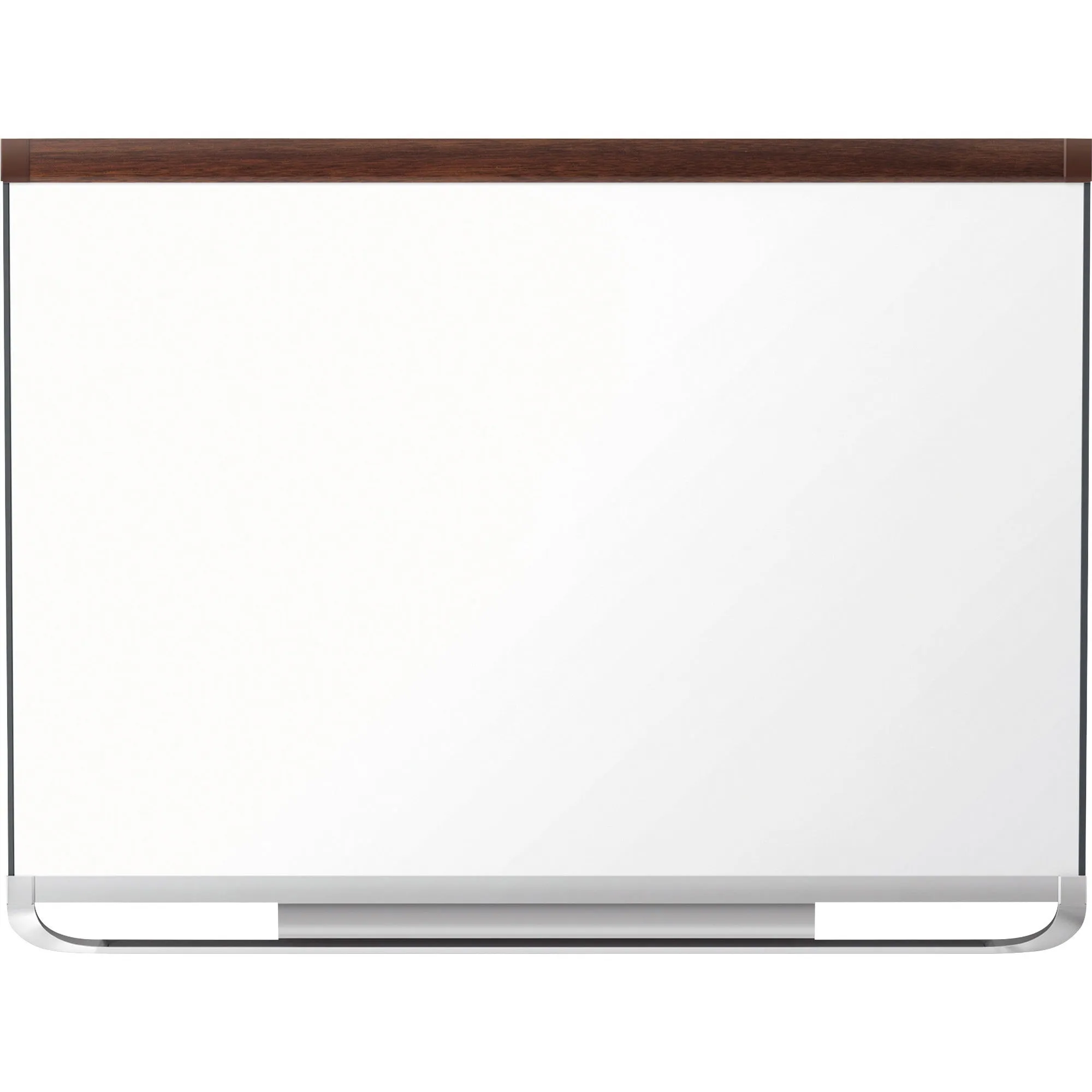 Quartet® Prestige® 2 DuraMax® Porcelain Magnetic Whiteboard, 6' x 4', Mahogany Finish Frame