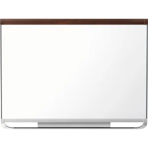 Quartet® Prestige® 2 DuraMax® Porcelain Magnetic Whiteboard, 6' x 4', Mahogany Finish Frame