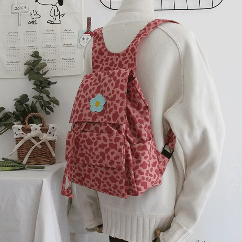 "FLOWER / Leopard" RETRO BACKPACK K071801