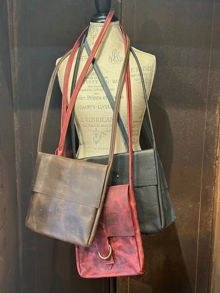 "MEDIUM SATCHEL" BROWN Handmade Leather Handbag  YB3
